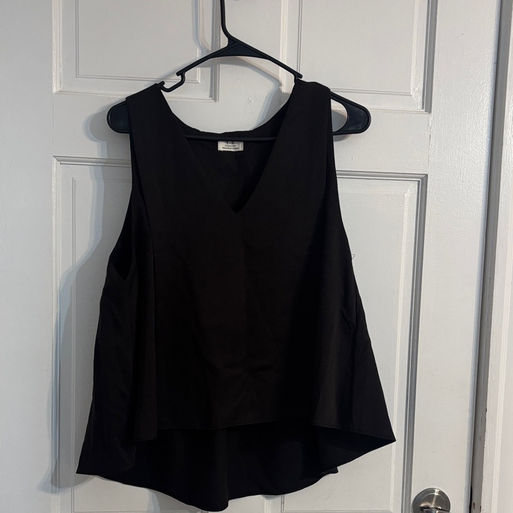 Black V-Neck Sleeveless Top - Lightweight Women's Top